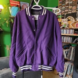 Vintage Delong Purple Varsity Jacket XL Letterman